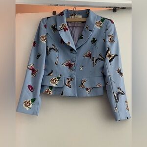 Visage Royal Vintage Butterfly Ladybug Insect Beetle Floral Blazer | Size 4
